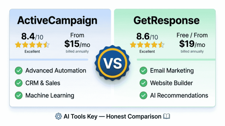 ActiveCampaign vs GetResponse comparison — features, pricing, and verdict for small business