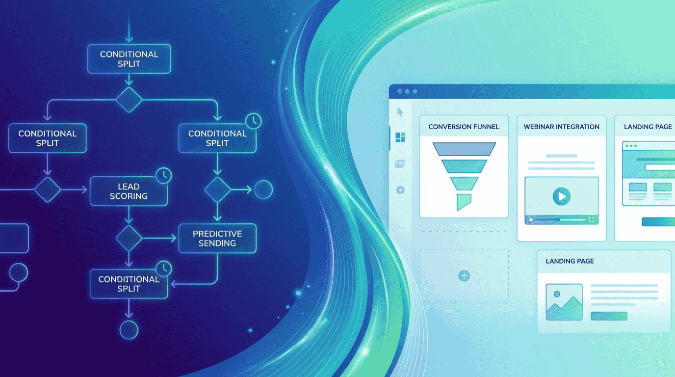 ActiveCampaign vs GetResponse automation comparison showing both email marketing workflow builders side by side