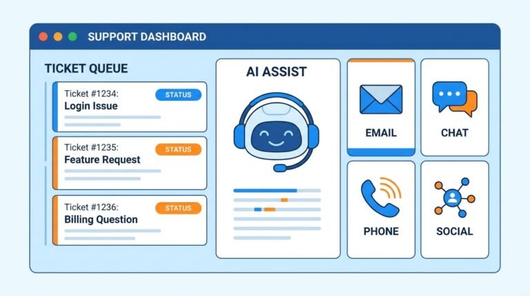 AI customer support setup service — automated help desk and ticketing system