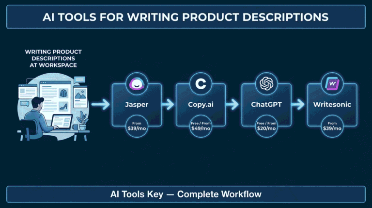 ai tools for writing product descriptions — complete tool stack with Jasper, Copy.ai, ChatGPT and monthly costs