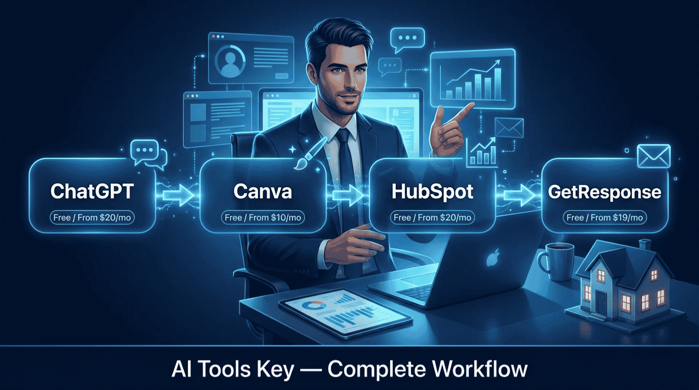 best ai tools for real estate agents — complete tool stack with ChatGPT, Canva, HubSpot and monthly costs