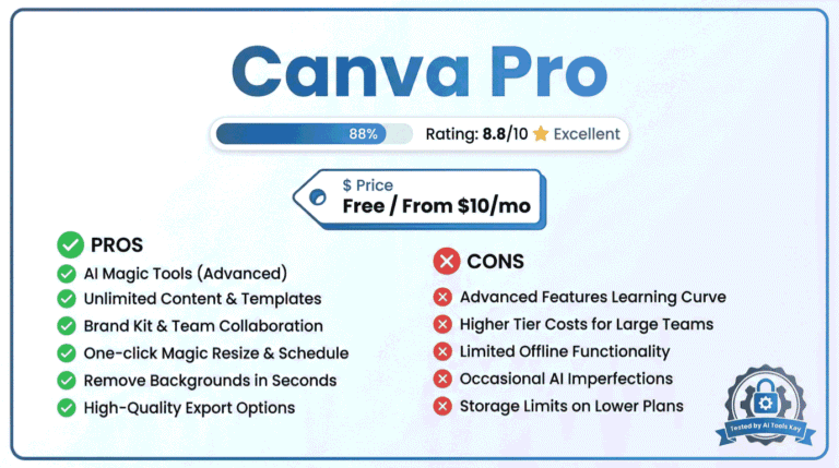 Canva Pro review — detailed analysis with pros, cons, pricing, and expert rating