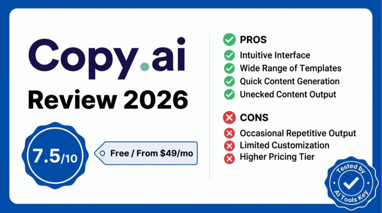 Copy.ai review — detailed analysis with pros, cons, pricing, and expert rating