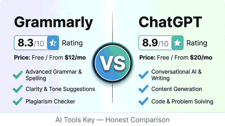 Grammarly vs ChatGPT comparison — features, pricing, and verdict for small business