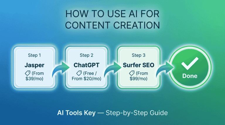 how to use ai for content creation — step-by-step guide using Jasper, ChatGPT, Surfer SEO