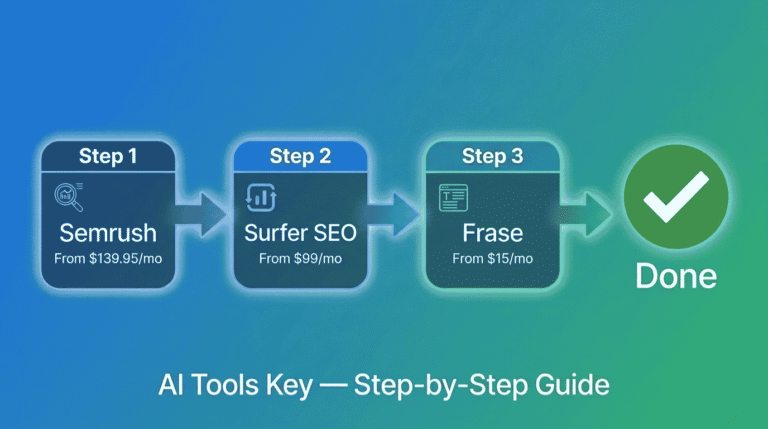 how to use ai for seo — step-by-step guide using Semrush, Surfer SEO, Frase