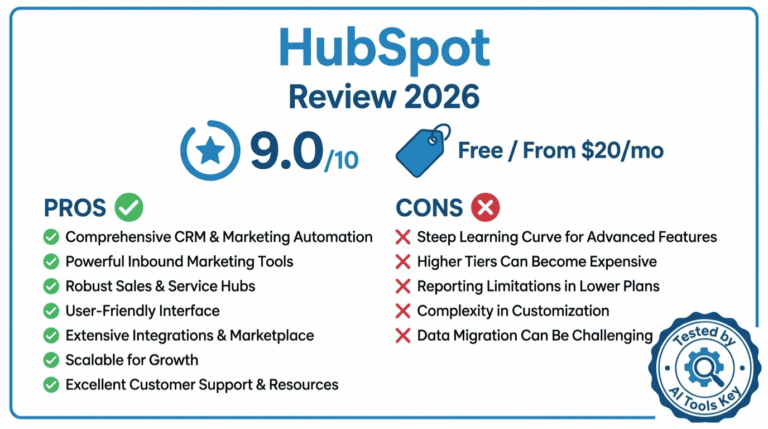 HubSpot review — detailed analysis with pros, cons, pricing, and expert rating