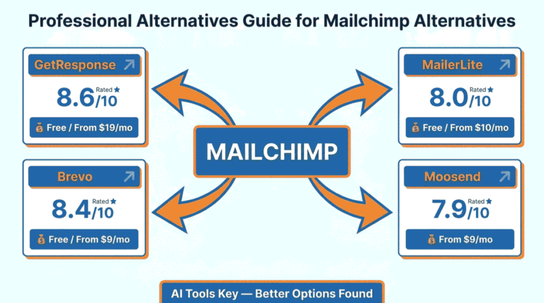 mailchimp alternatives — top picks including GetResponse, MailerLite, Brevo with pricing and features