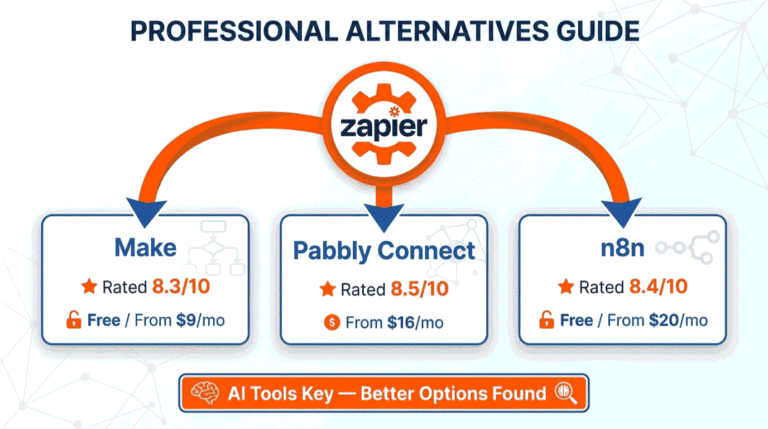 zapier alternatives — top picks including Make, Pabbly Connect, n8n with pricing and features