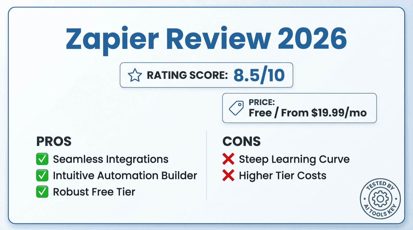 Zapier review — detailed analysis with pros, cons, pricing, and expert rating